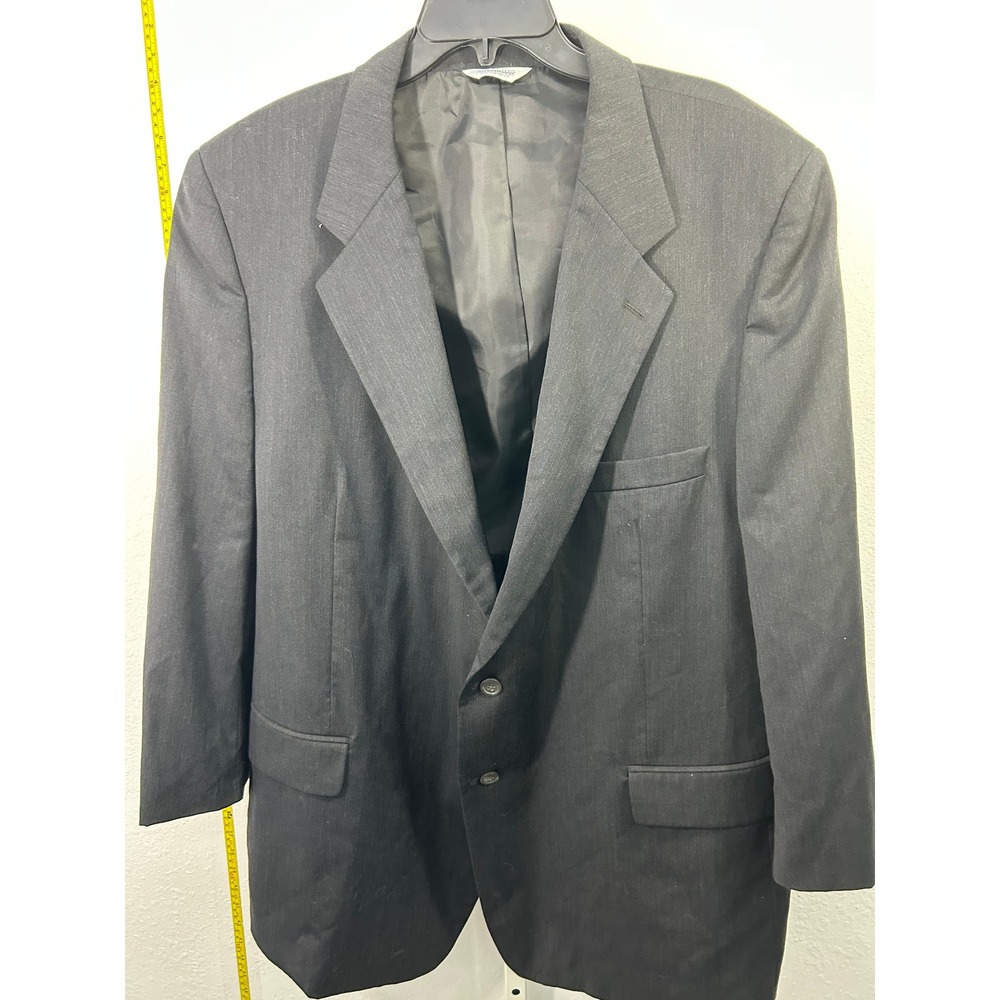 Joseph & Feiss International‎ Mens Charcoal Gray Two Button Blazer Sport Coat